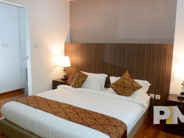 bedroom with bed and mattress - Rent in Yangon