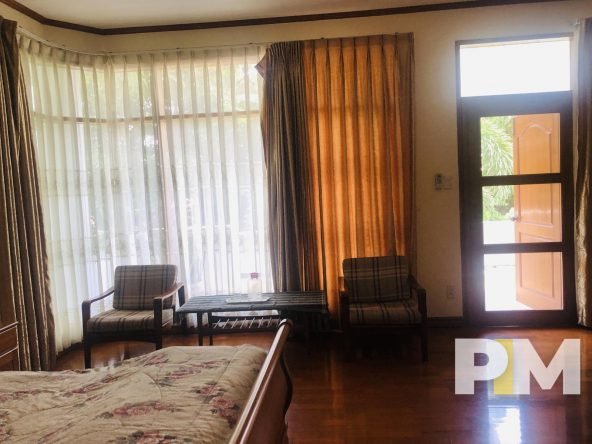 bedroom with single seats - properties in Myanmar