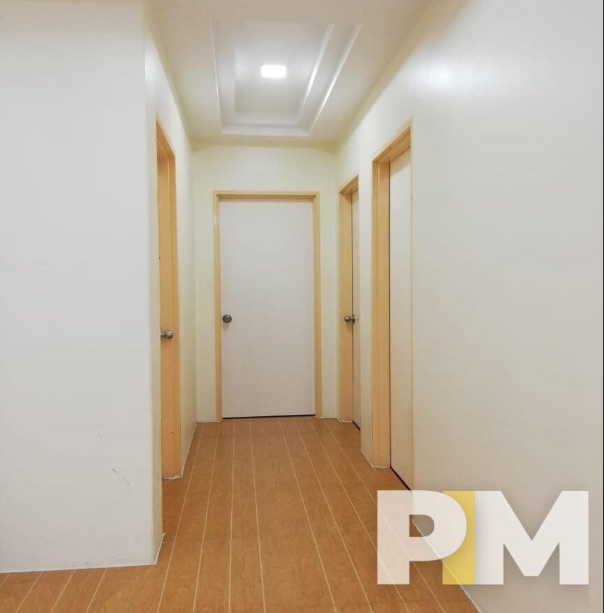 corridor with ceiling light - Home Rental Yangon