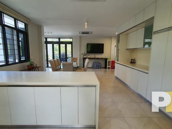 dining room with cabinets - Yangon Property
