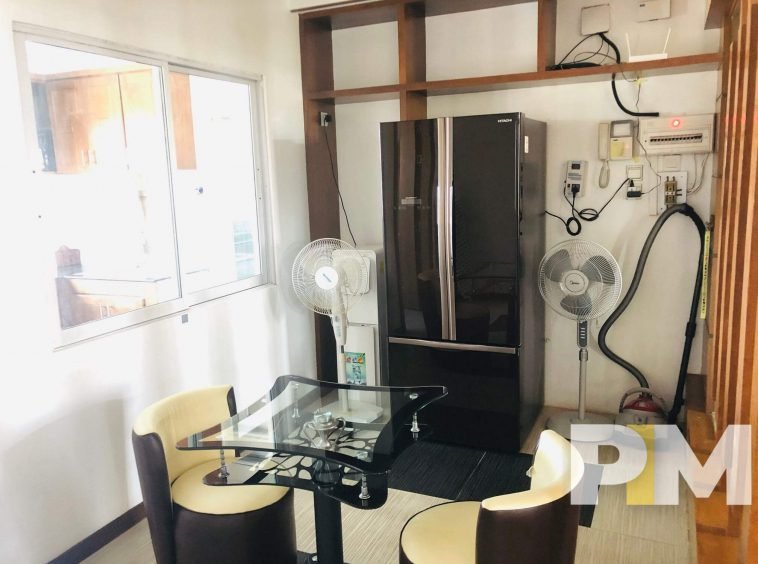 dining room with fridge - Home Rental Yangon