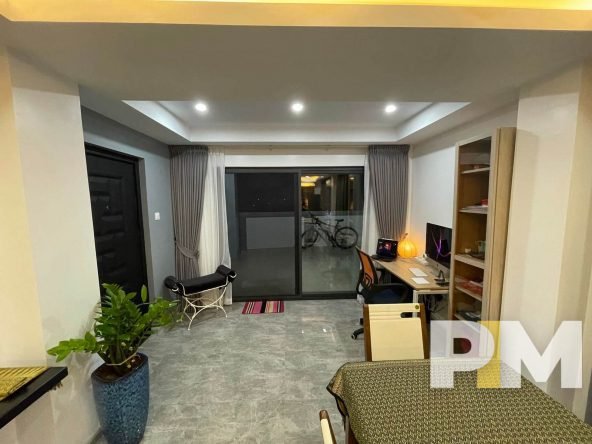 dining room with table - Home Rental Yangon