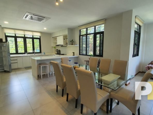 dining room with table and - Rent in Yangon