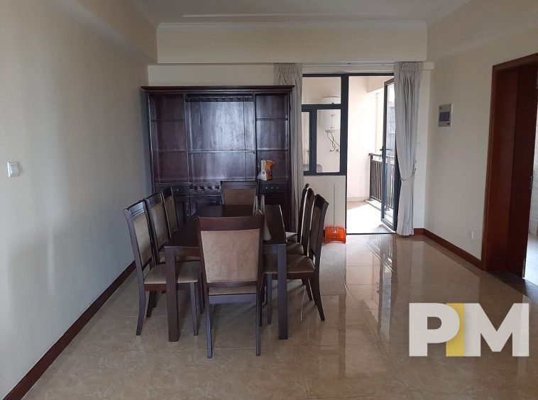 dining room with table and chairs - Home Rental Yangon