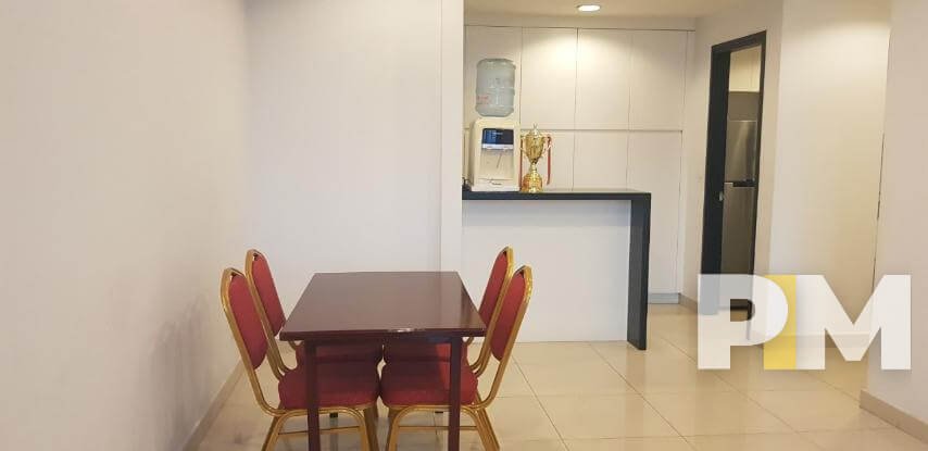 dining room with table and chairs - Myanmar Condo for rent