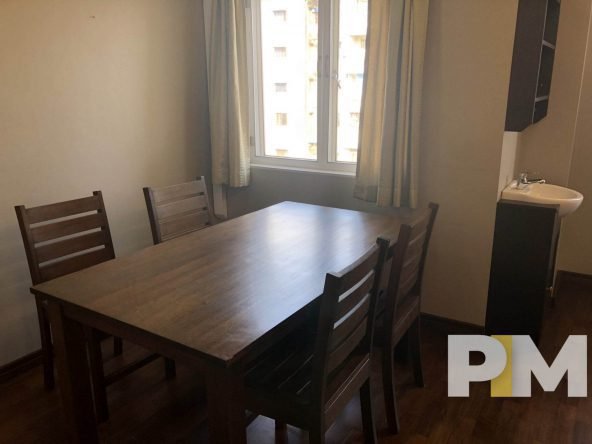 dining room with table and chairs - Myanmar Condo for rent
