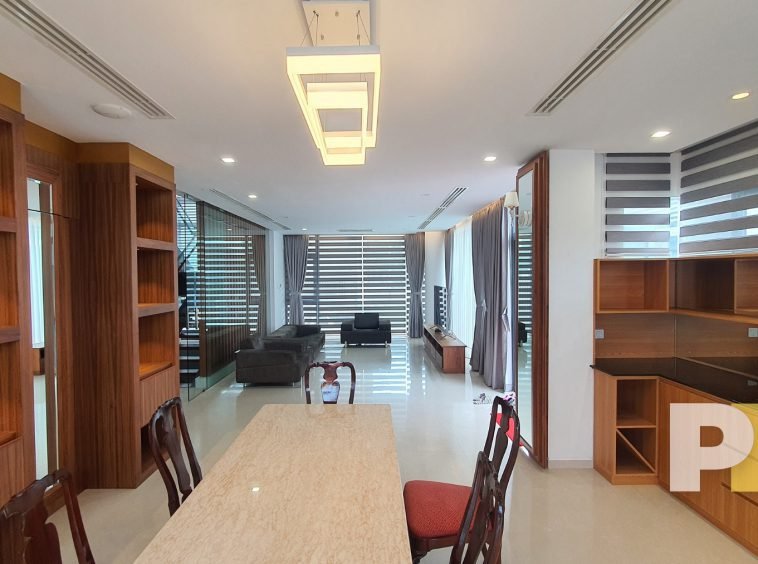 dining room with table and chairs - Rent in Myanmar