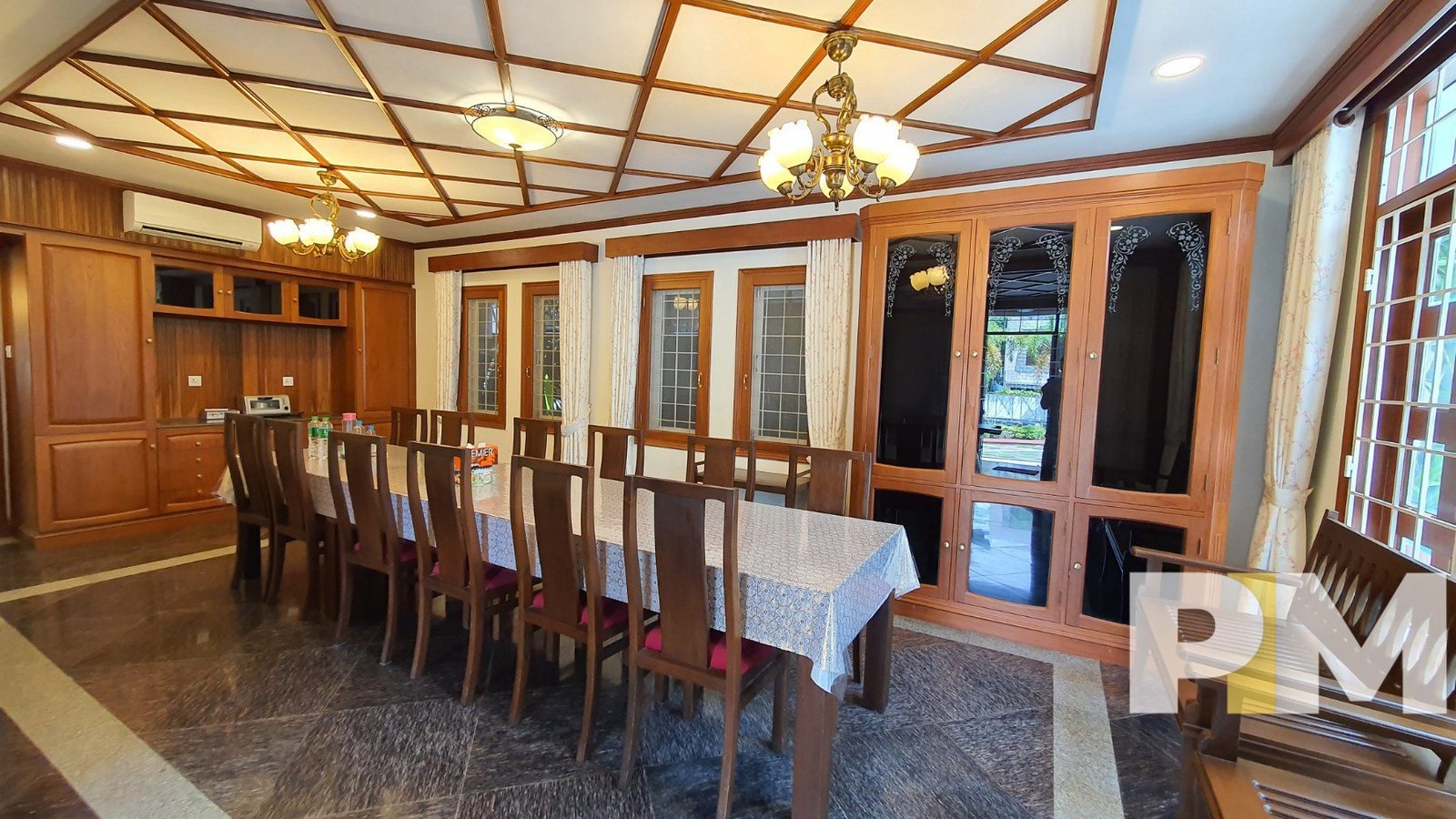 dining room with table and chairs - Rent in Myanmar