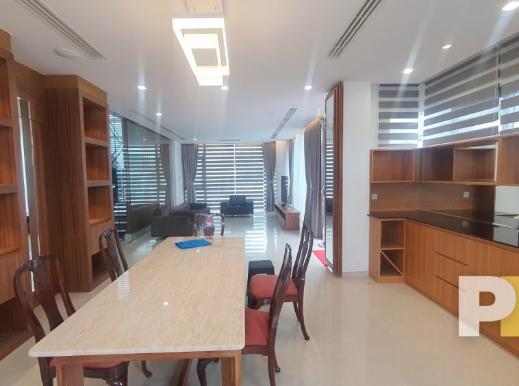 dining room with table and chairs - Rent in Yangon