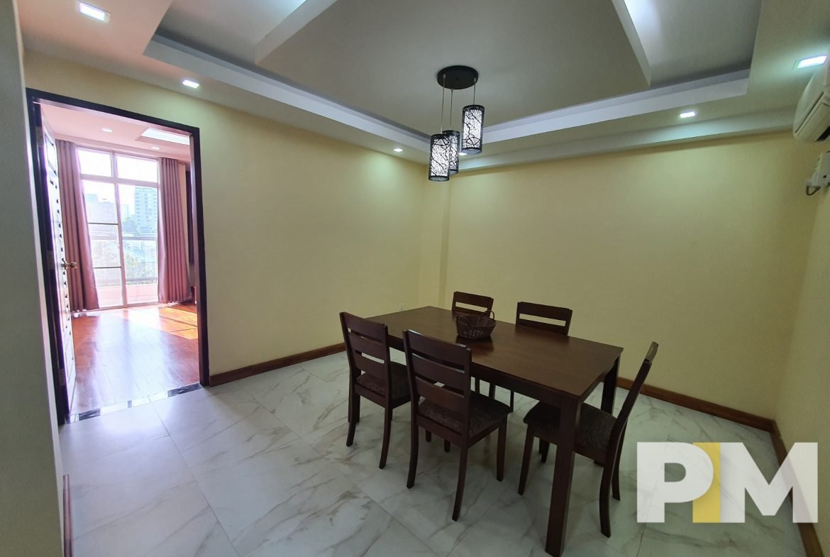 dining room with table and chairs - Yangon Property