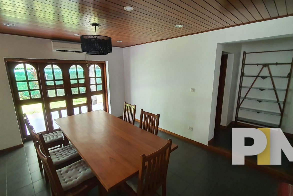 dining room with table and chairs - properties in Myanmar