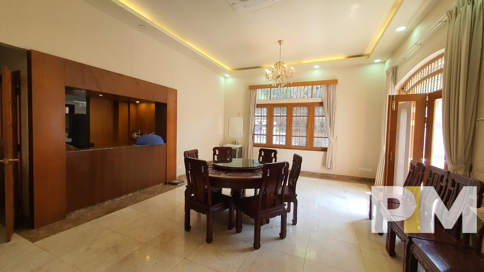 dining room with table and chairs - properties in Yangon