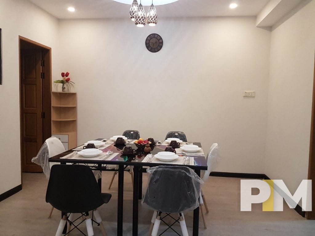 dining room with table and chairs - properties in Yangon