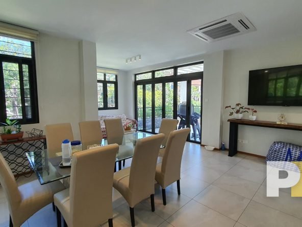 dining room with table and chairs - properties in Yangon