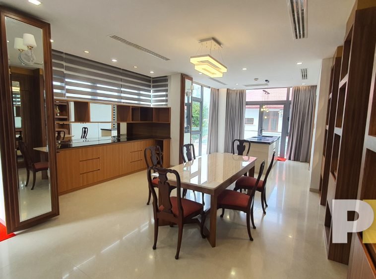 dining room with table and chairs - properties in Yangon