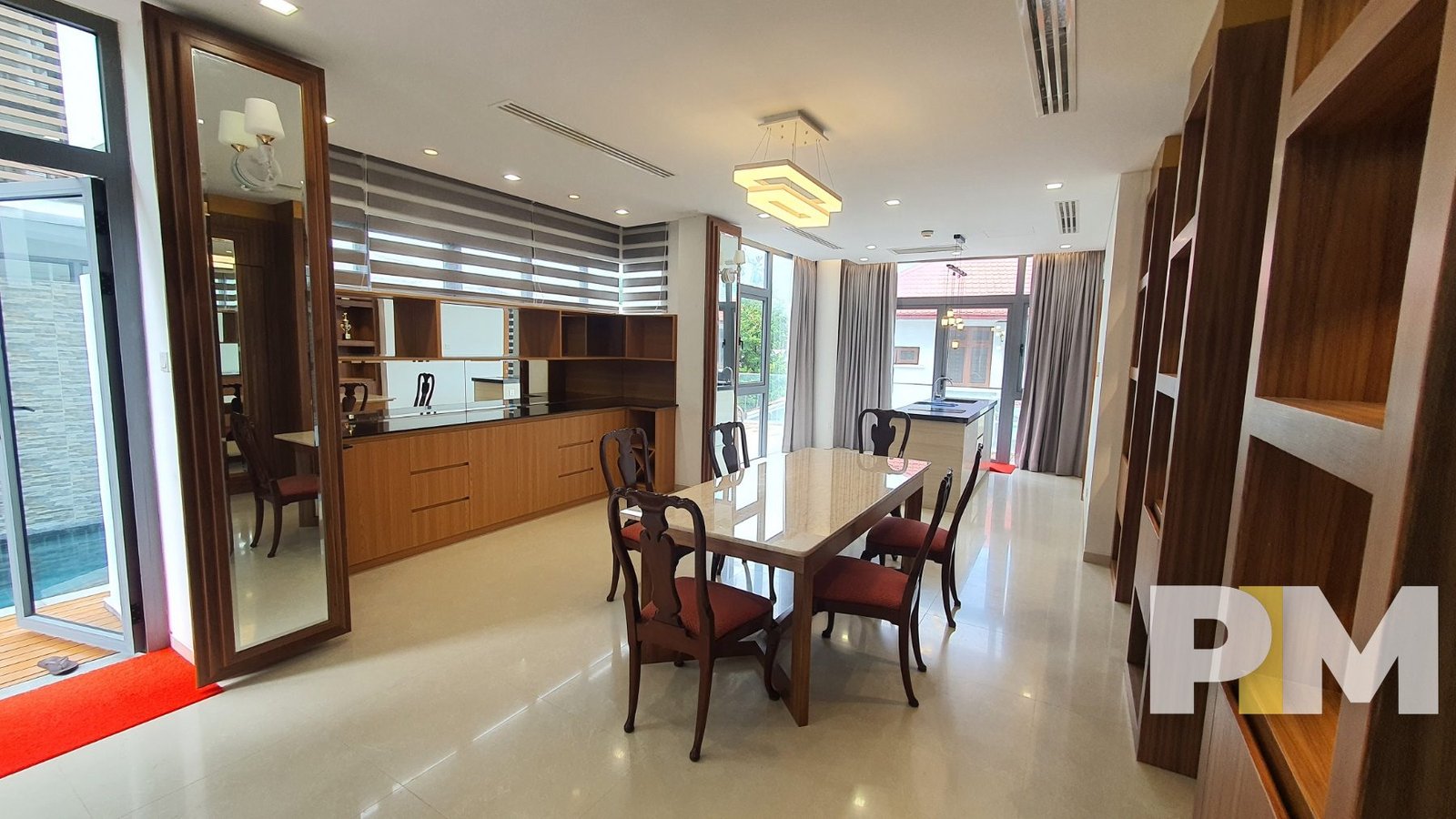 dining room with table and chairs - properties in Yangon