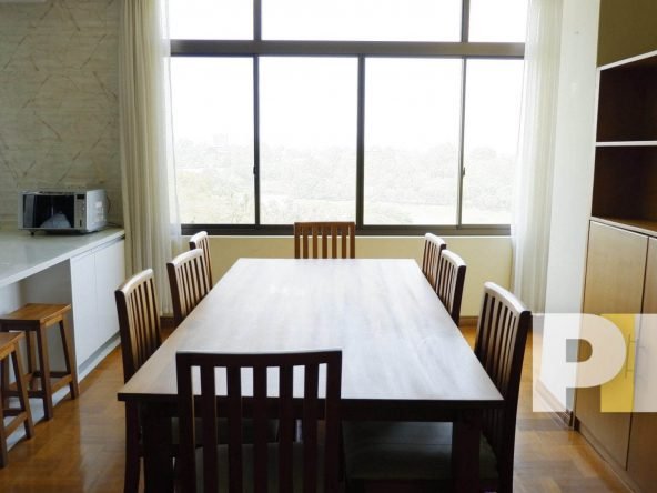 dining room with table and chairs - Yangon Property