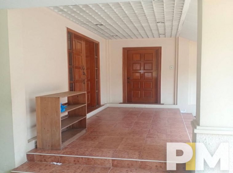 entrance door with shoe case - properties in Yangon