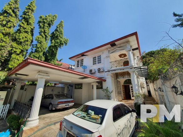 front view with car park - Myanmar Luxury House