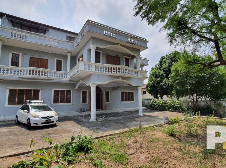 front view with car park - properties in Yangon