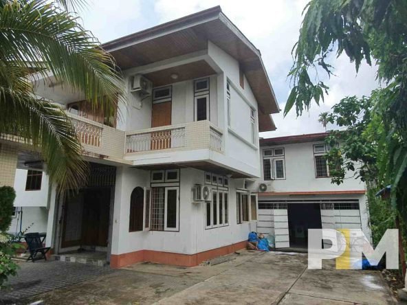 front view with car park - properties in Yangon