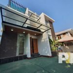 front view with car parking - properties in Yangon