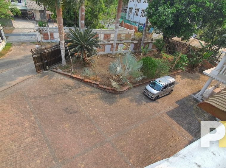 frontyard with car park - Yangon Property