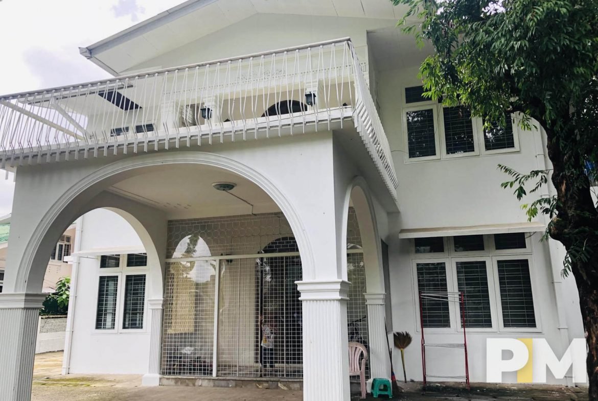 house with front view and balcony - Yangon Real Estate