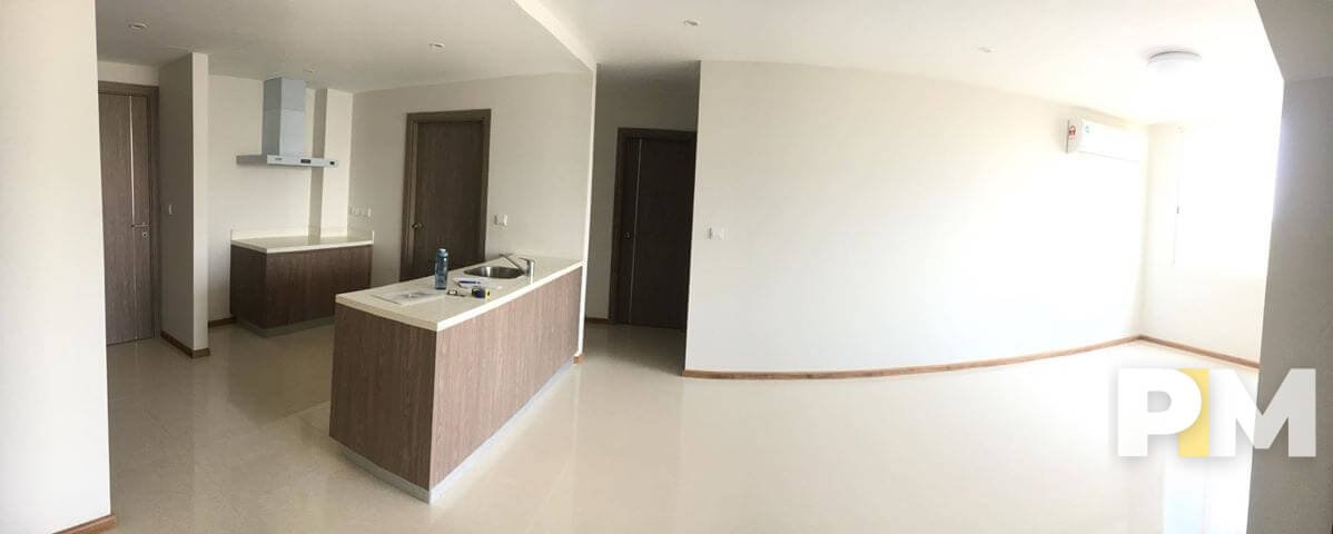 kitchen with cabients - Home Rental Yangon