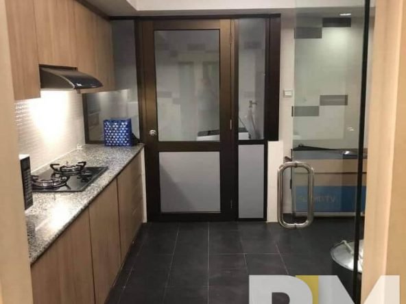 kitchen with cabinets - Condo for rent in Yawmingyi