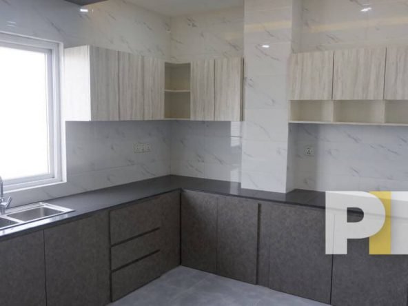 kitchen with cabinets - Home Rental Yangon