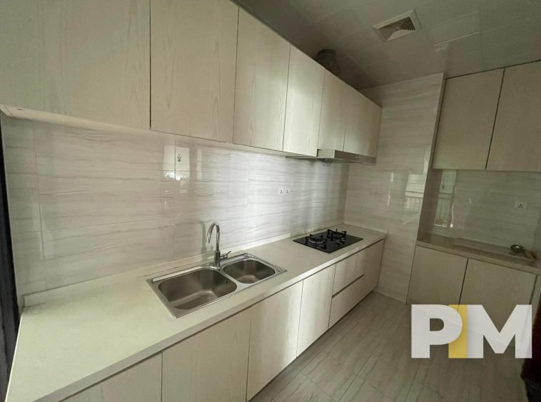 kitchen with cabinets - Home Rental Yangon