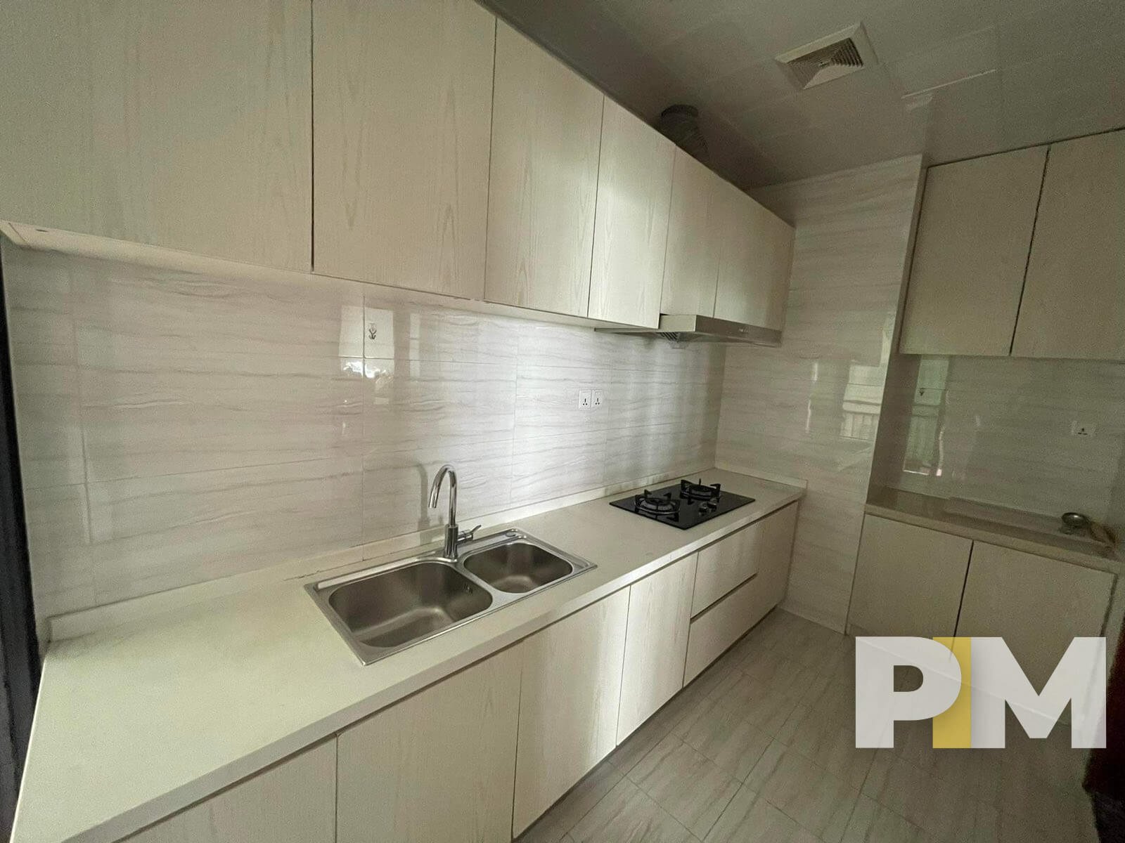 kitchen with cabinets - Home Rental Yangon