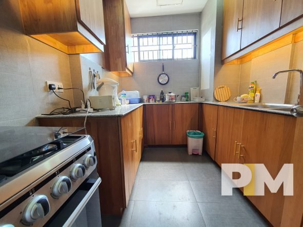 kitchen with cabinets - Home Rental Yangon