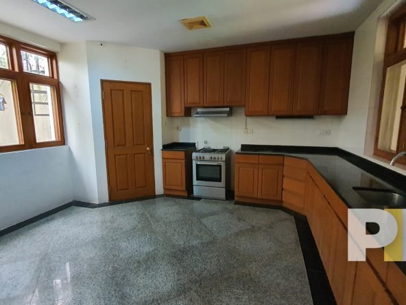 kitchen with cabinets - Myanmar House for rent