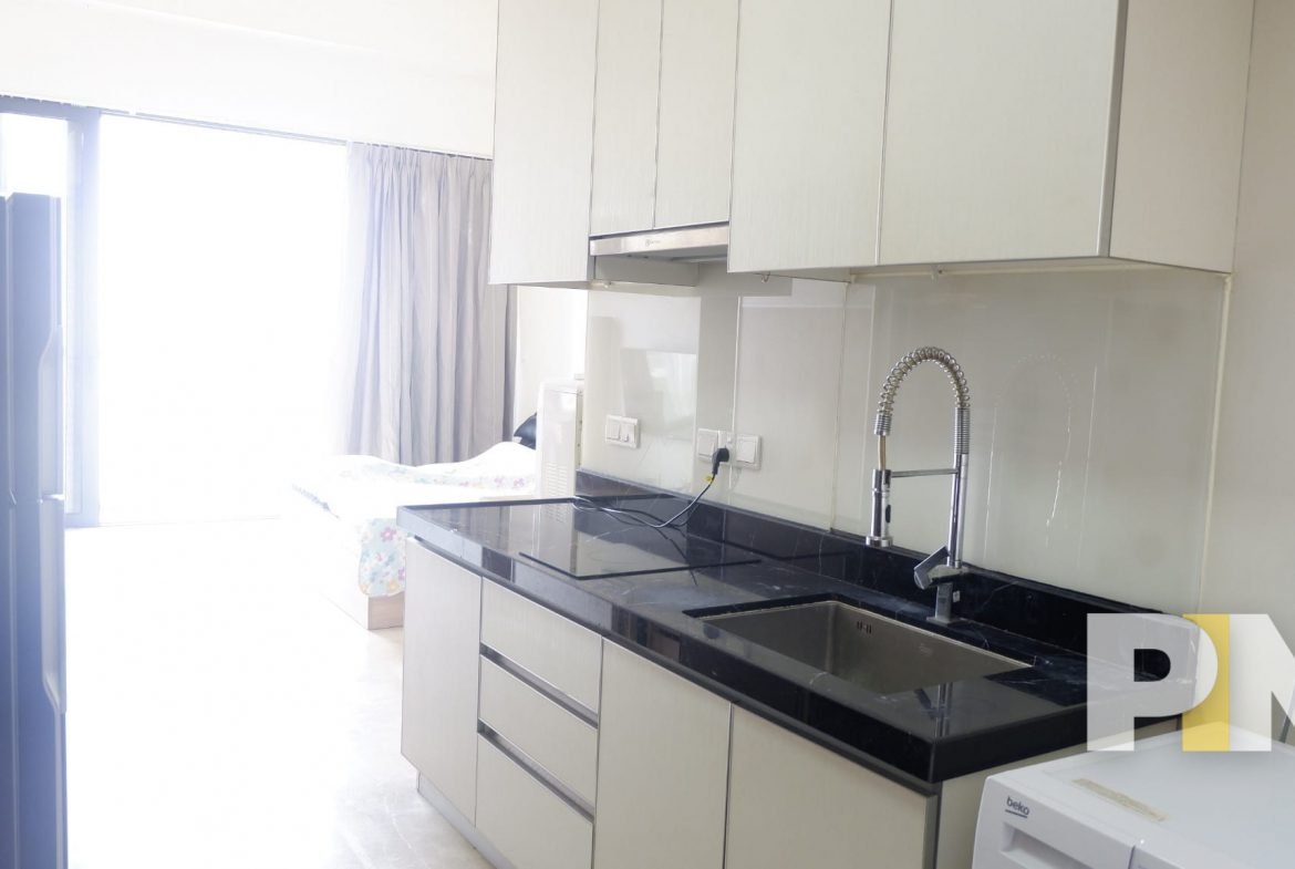 kitchen with cabinets - Myanmar Property