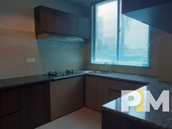 kitchen with cabinets - Myanmar Real Estate