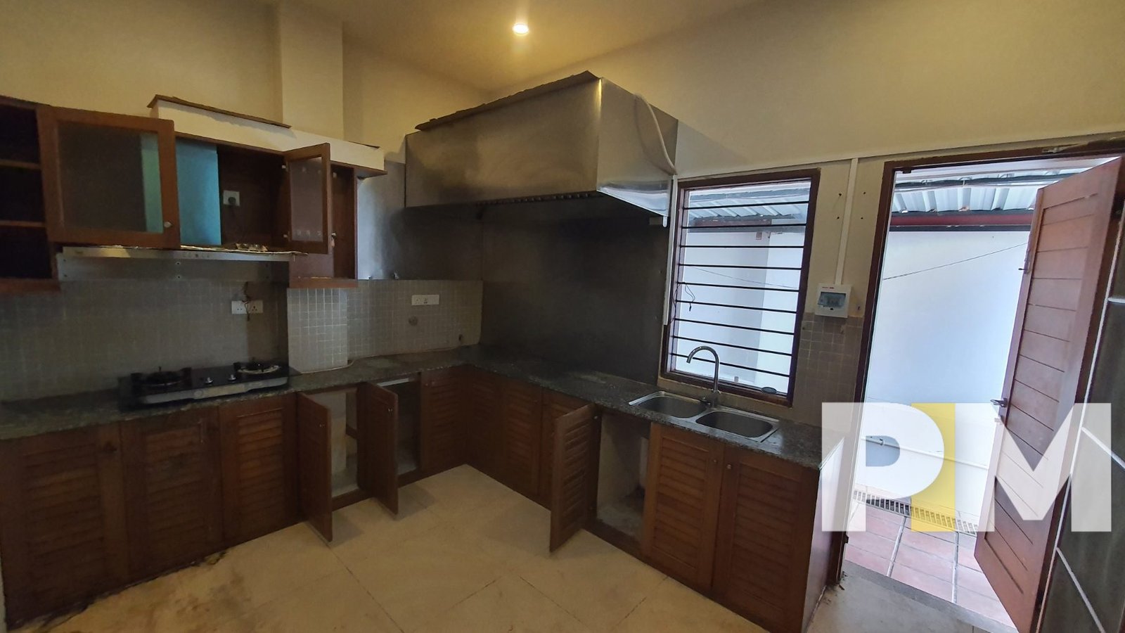kitchen with cabinets - Myanmar house for rent