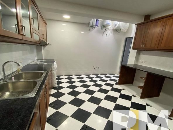 kitchen with cabinets - Real Estate in Myanmar