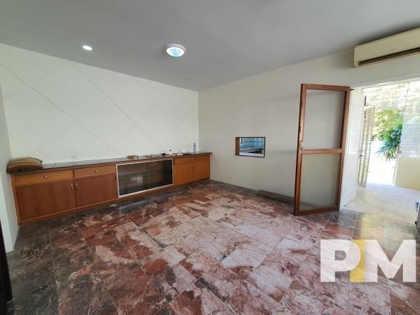 kitchen with cabinets - Rent in Yangon