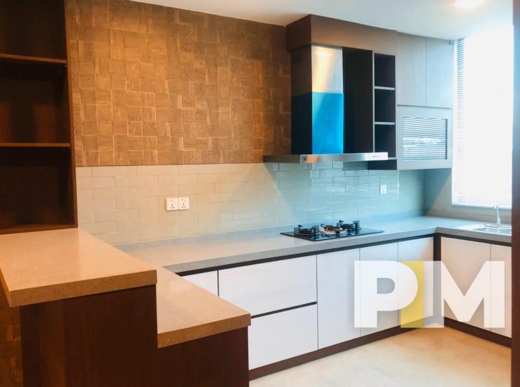 kitchen with cabinets - Yangon Property