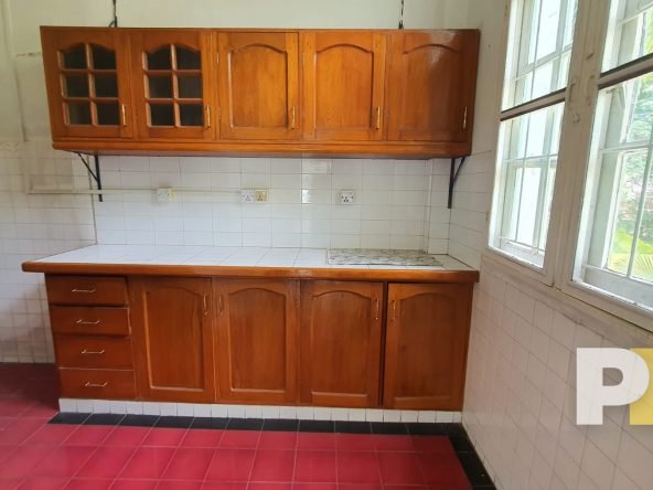 kitchen with cabinets - Yangon Property