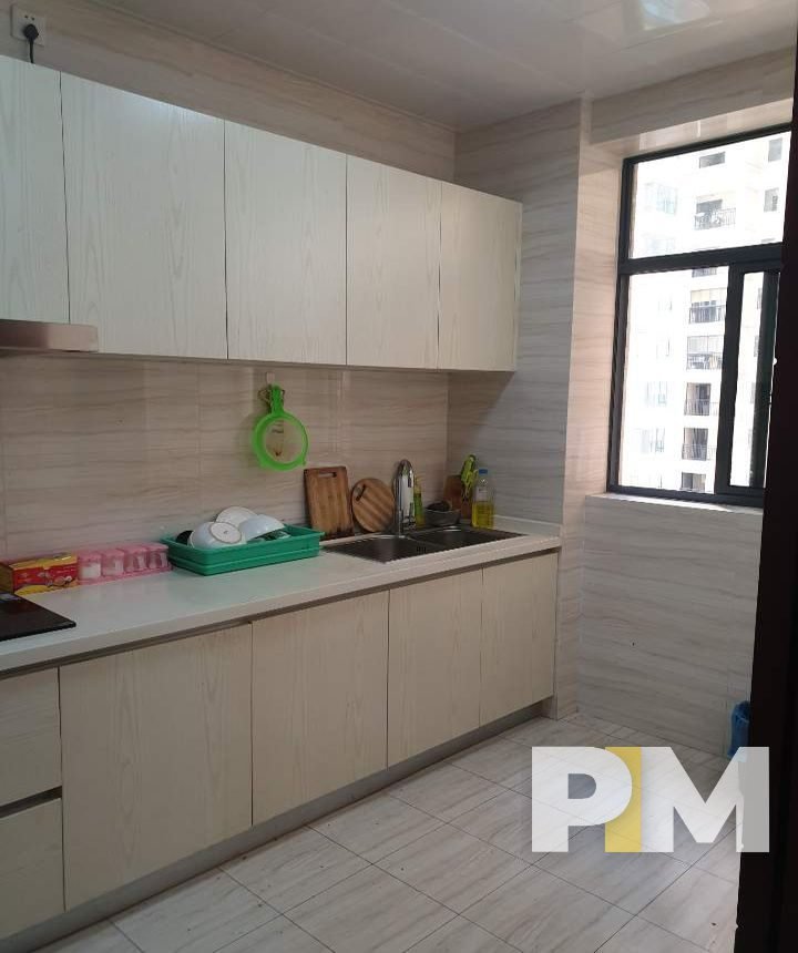 kitchen with cabinets - Yangon Real Estate