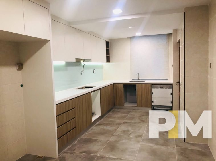 kitchen with cabinets - Yangon Real Estate