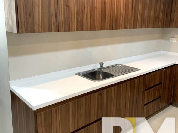 kitchen with cabinets - properties in Yangon