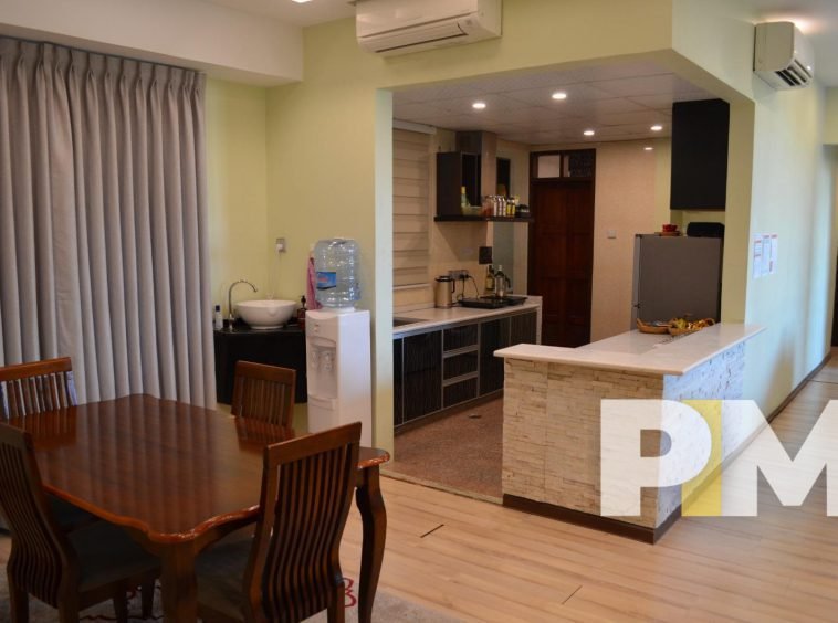 kitchen with dining room - Yangon Property