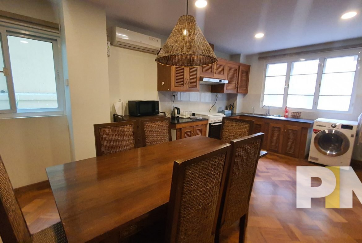 kitchen with dining space - Yangon Luxury Apartment