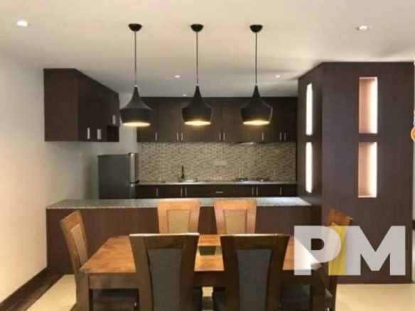 kitchen with dining space - Yangon Property