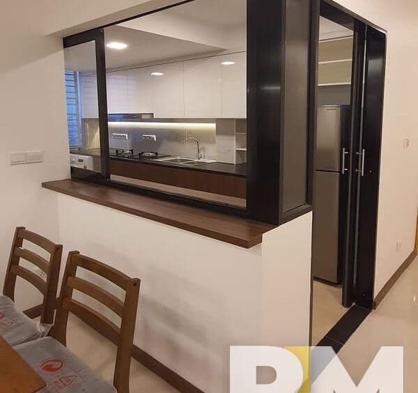 kitchen with dining table and chairs - Myanmar Condo for rent