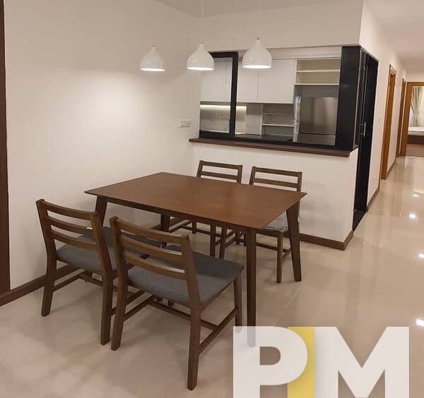 kitchen with dining table and chairs - Myanmar Property